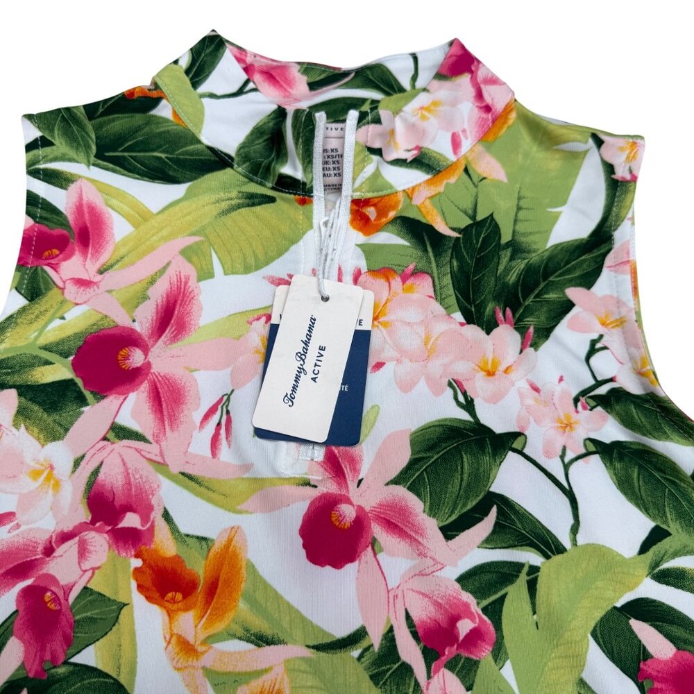 NEW Tommy Bahama Active Women's Floral Sleeveless Top Golf Tennis, Size XS NWT - Picture 3 of 8